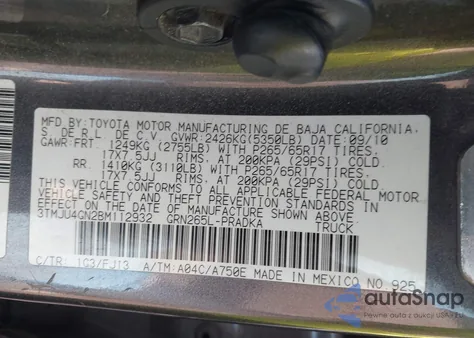 2011 Toyota Tacoma Prerunner V6 from USA, damaged, VIN 3TMJU4GN2BM112932